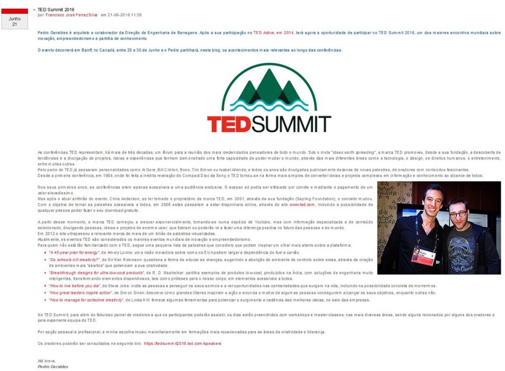 post TED Summit 2016 - blog news